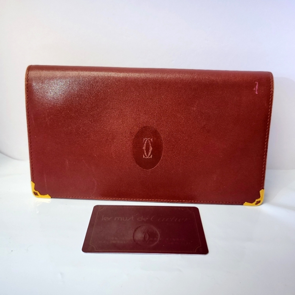 Cartier Must De Cartier Leather Wallet Purse